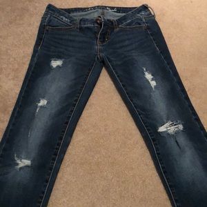 American eagle ripped Jeggings size 0